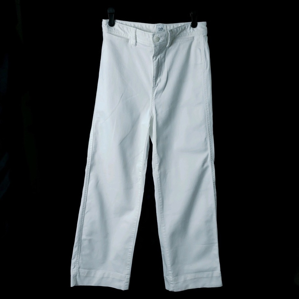 High Rise Wide Leg Crop Chino